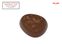 0049 - Yaprak Desenli Üçgen Pralin Çikolata Kalıbı