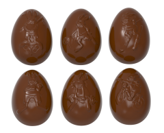 1668 - Moule en polycarbonate œufs chocolat
