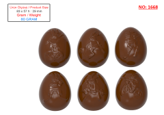 1668 - Yumurta Çikolata Polikarbonat Kalıp