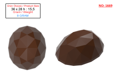 1669 - Karışık Kristal Çikolata Polikarbon Kalıp