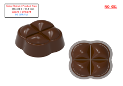 0051 - Dekorlu Pralin Çikolata Kalıbı