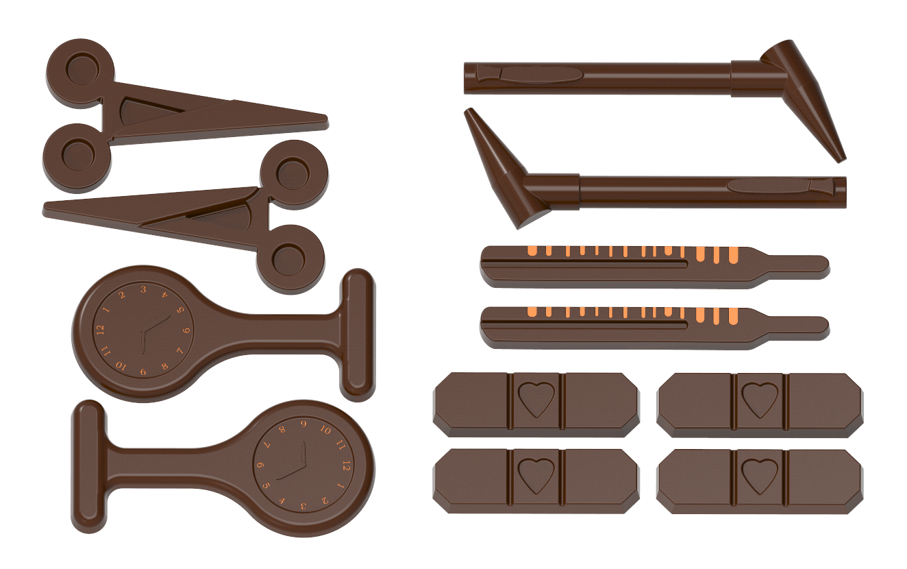 1675 - Doctor Set Chocolate Polycarbonate Mold