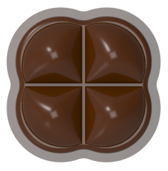 0051 - Dekorlu Pralin Çikolata Kalıbı