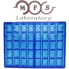 0052 - Square Patterned Rectangular Praline Chocolate Mold