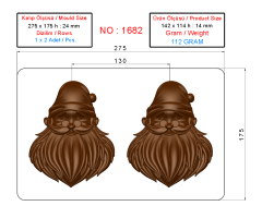 1682 - Noel Baba Polikarbonat Kalıp