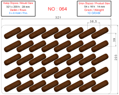 0064 - Moule à Chocolat Praliné Rectangulaire