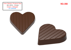 0068 - Heart Chocolate Mold for Wrapping