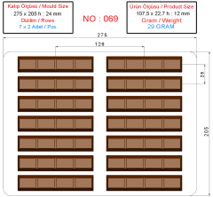 0069 - Bar Chocolate Mold