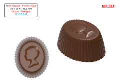 0073 - Oval Pralin Çikolata Kalıbı