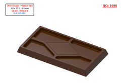 1698 - Rectangular Chocolate Polycarbonate Mold