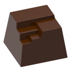 0074 - Square Asymmetrical Praline Chocolate Mold