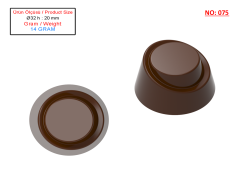 0075 - Oval Praline Chocolate Mold with stylish design