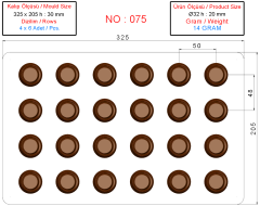 0075 - Oval Şık tasarımlı Pralin Çikolata Kalıbı
