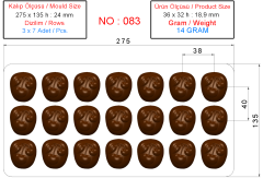 0083 - Moule à Chocolat Praliné en Relief Cerise