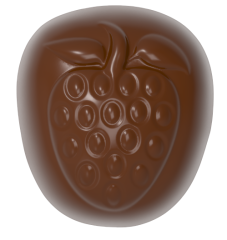 0084 - Strawberry Embossed Chocolate Mold