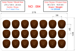 0084 - Strawberry Embossed Chocolate Mold