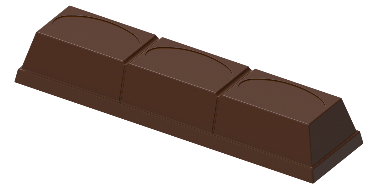 1708 - Rectangular Chocolate Polycarbonate Mold