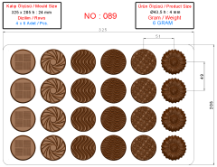 0089 - Round Madlen Chocolate Mold