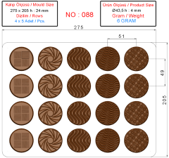 0088 - Round Madlen Chocolate Mold