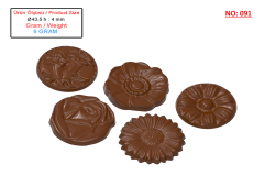0091 - Çiçek Madlen Çikolata Kalıbı