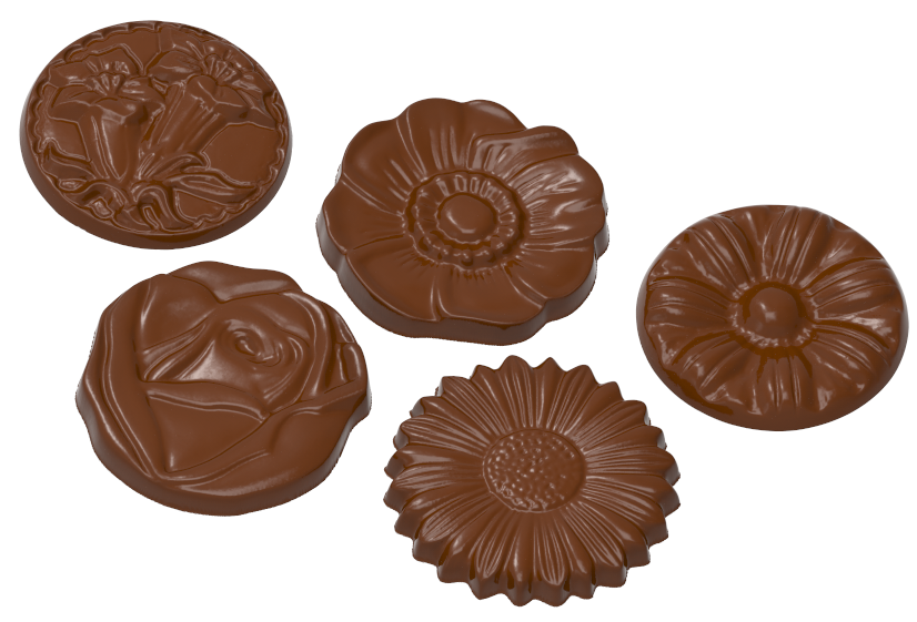 0091 - Flower Madlen Chocolate Mold