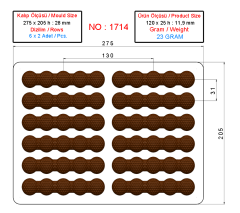 1714 - Rectangular Chocolate Polycarbonate Mold