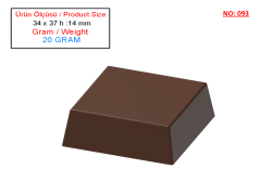 0093 - Moule à chocolat carré pour produits emballés