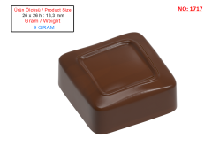 1717 - Kare Pralin Çikolata Polikarbonat Kalıp