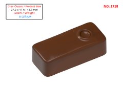 1718 - Dikdörtgen Pralin Çikolata Polikarbonat Kalıp