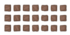 1720 - Moule carré spécial chocolat en polycarbonate