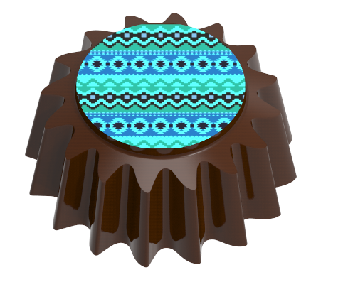 1722 - Moule à chocolat en polycarbonate utilisé avec du papier d'impression par transfert