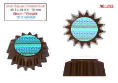1722 - Moule à chocolat en polycarbonate utilisé avec du papier d'impression par transfert