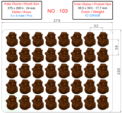 0103 - Spesiyal Kardan Adam Figürü Çikolata Kalıbı