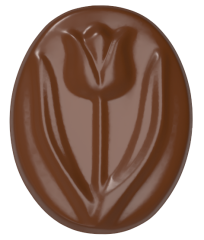 0104 - Special Oval Tulip Embossed Chocolate Mold