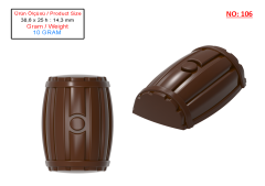 0106 - Special Rectangular Barrel Figure Chocolate Mold