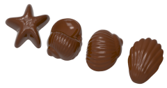 0108 - Moule à Chocolat Spécial Figurines Fruits de Mer