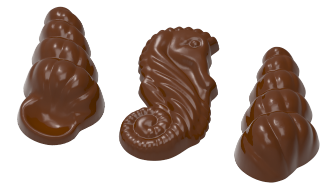 0110 - Spesiyal Deniz Ürünleri Figür Çikolata Kalıbı