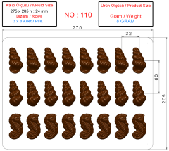 0110 - Spesiyal Deniz Ürünleri Figür Çikolata Kalıbı