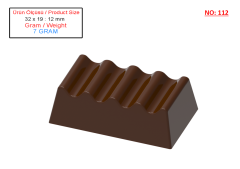 0112 - Special Rectangular Wavy Praline Chocolate Mold