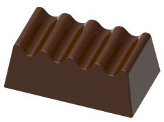 0112 - Special Rectangular Wavy Praline Chocolate Mold