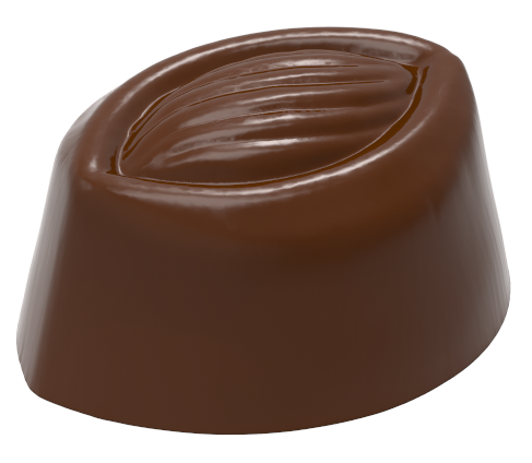 0113 - Special Oval Patterned Praline Chocolate Mold