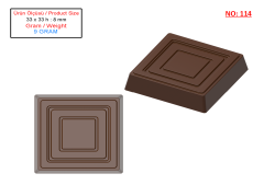 0114 - Special Madlen Square Patterned Chocolate Mold