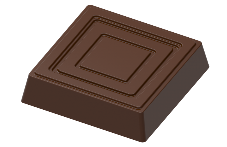 0114 - Special Madlen Square Patterned Chocolate Mold