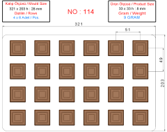 0114 - Special Madlen Square Patterned Chocolate Mold