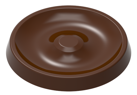 0115 - Drop Flake Round Patterned Chocolate Mold