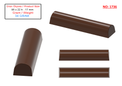 1736 - Bar Chocolate Polycarbonate Mold