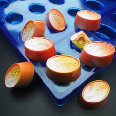 0116 - Special Oval ''Love'' Praline Chocolate Mold
