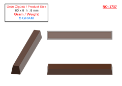 1737 - Çubuk Çikolata Polikarbonat Kalıbı
