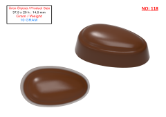 0118 - Special Ellipse Filling Praline Chocolate Mold