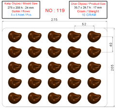 0119 - Spesiyal Dekor Pralin Çikolata Kalıbı
